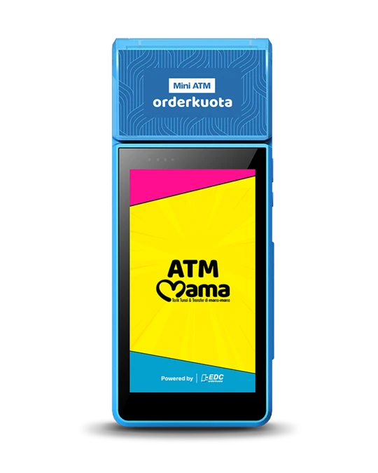 EDC Orderkuota T1 Plus dengan layar sentuh 5,5 inci dan printer bawaan